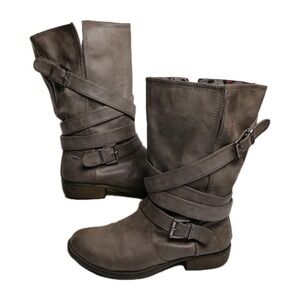 Double Buckle Style ROCKET DOG Women's Boots Sz 10 Gray Double Buckle Boho #1513